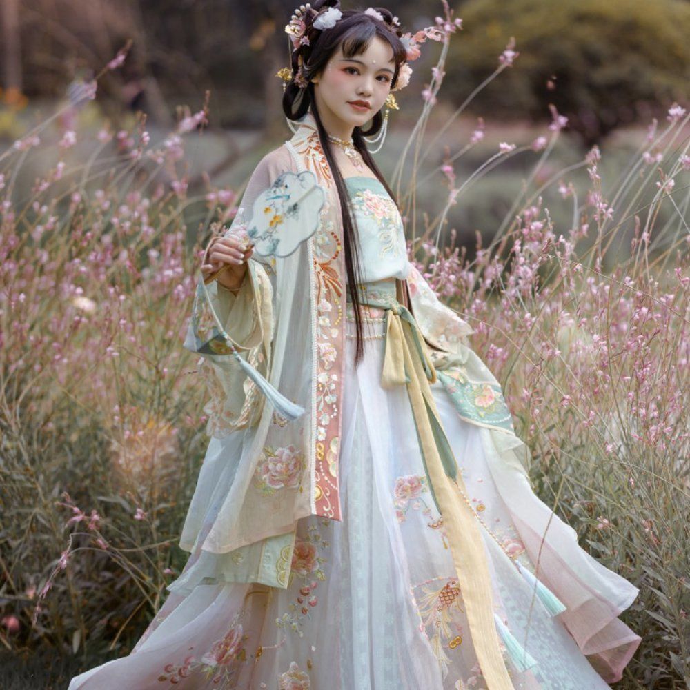 Koi Blessings Embroidered Gown | Traditional Hanfu
